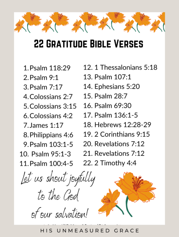 22 Gratitude Verses BRP