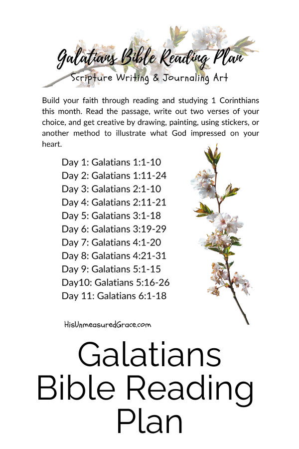 Build your faith through reading and studying Galatians this month. First, read the passage, then write out two verses of your choice, then get creative by drawing, painting, and using stickers, or tip-ins to illustrate what God impressed on your heart.