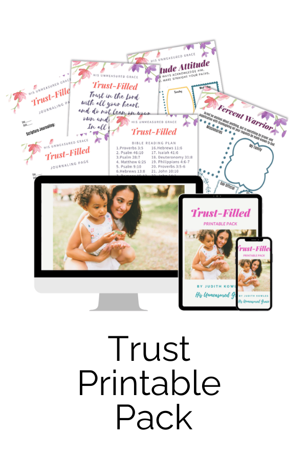 The Trust-Filled Printable Pack is a set of five beautiful digital printables for your Quiet Time.