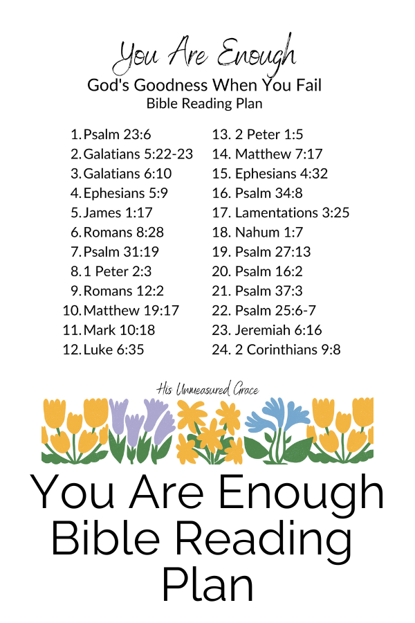 The You Are Enough Bible Reading Plan will help you work these issues from a Biblical perspective as you find inner spiritual healing through Jesus.