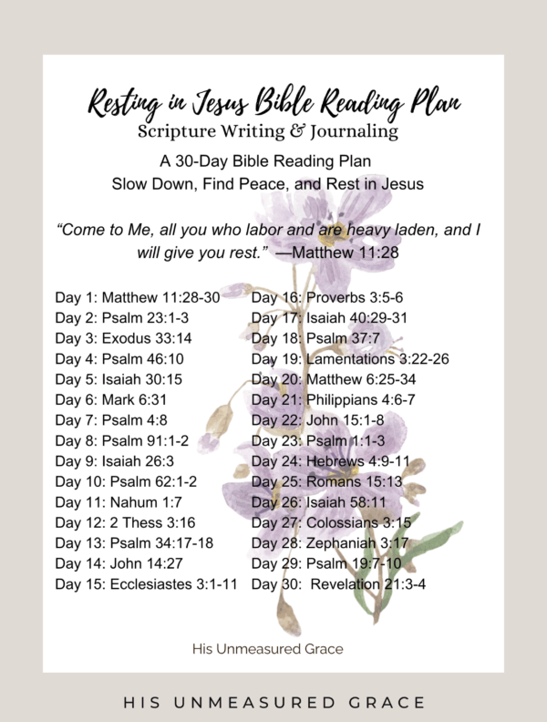 Resting in Jesus BRP