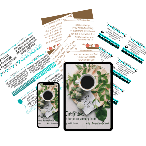 12 Gratitude Scripture Memory Cards